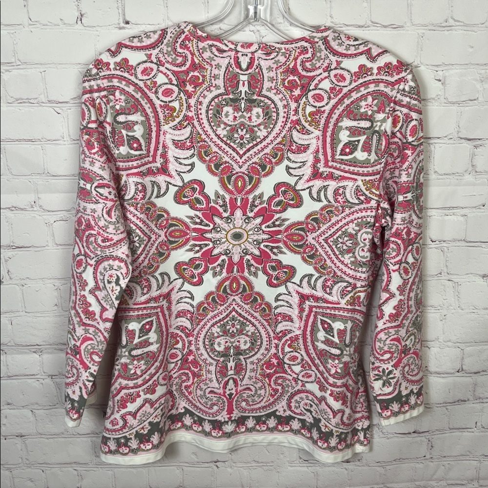 J. McLaughlin Catalina Cloth Signature Tee in Pink Print - Picture 6 of 11